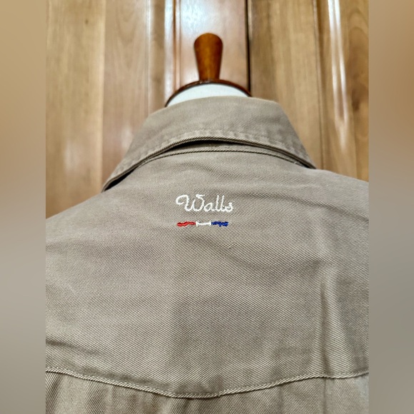 Walls - Thick Canvas Western-Cut Snap-Down Jac-Shirt, EUC 16 1/2 X-Long - Picture 7 of 13